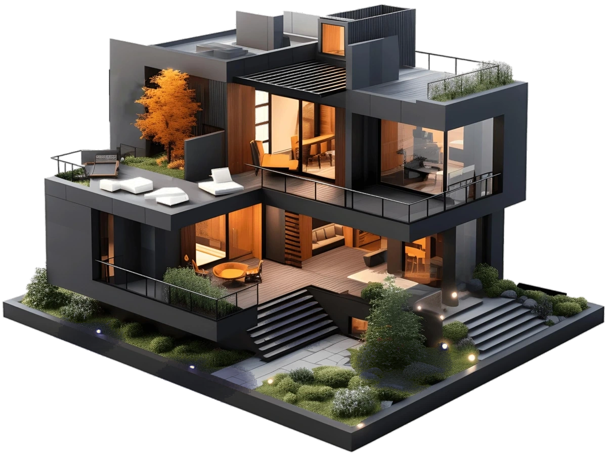 Villa With Room 1 Light Off