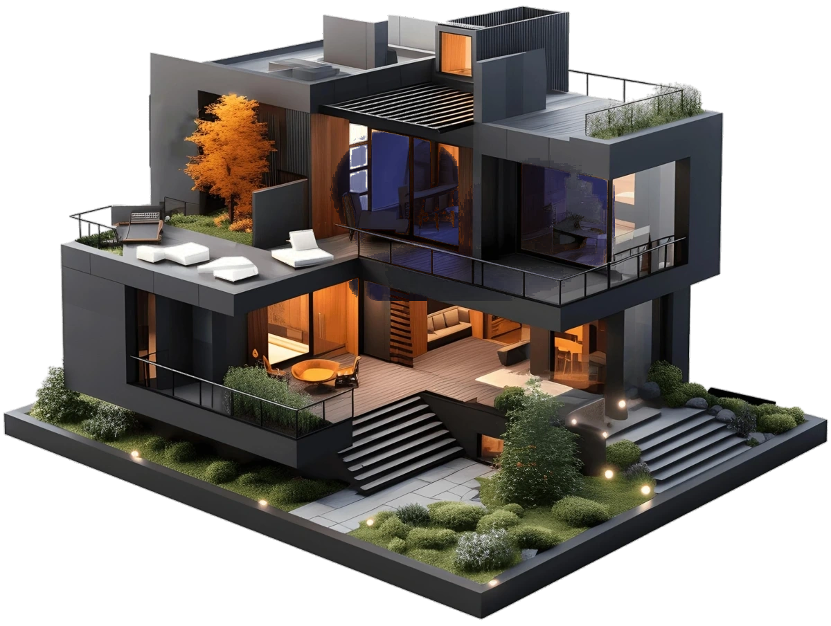 Villa With Room 3 Light Off